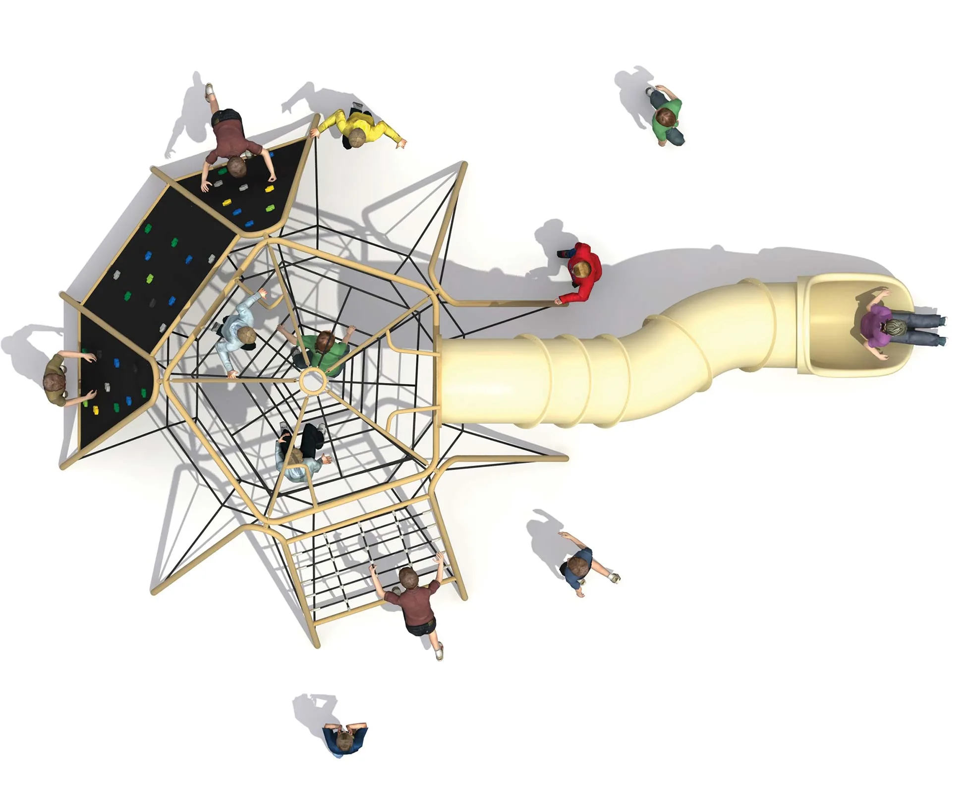Aerial view of a playground site