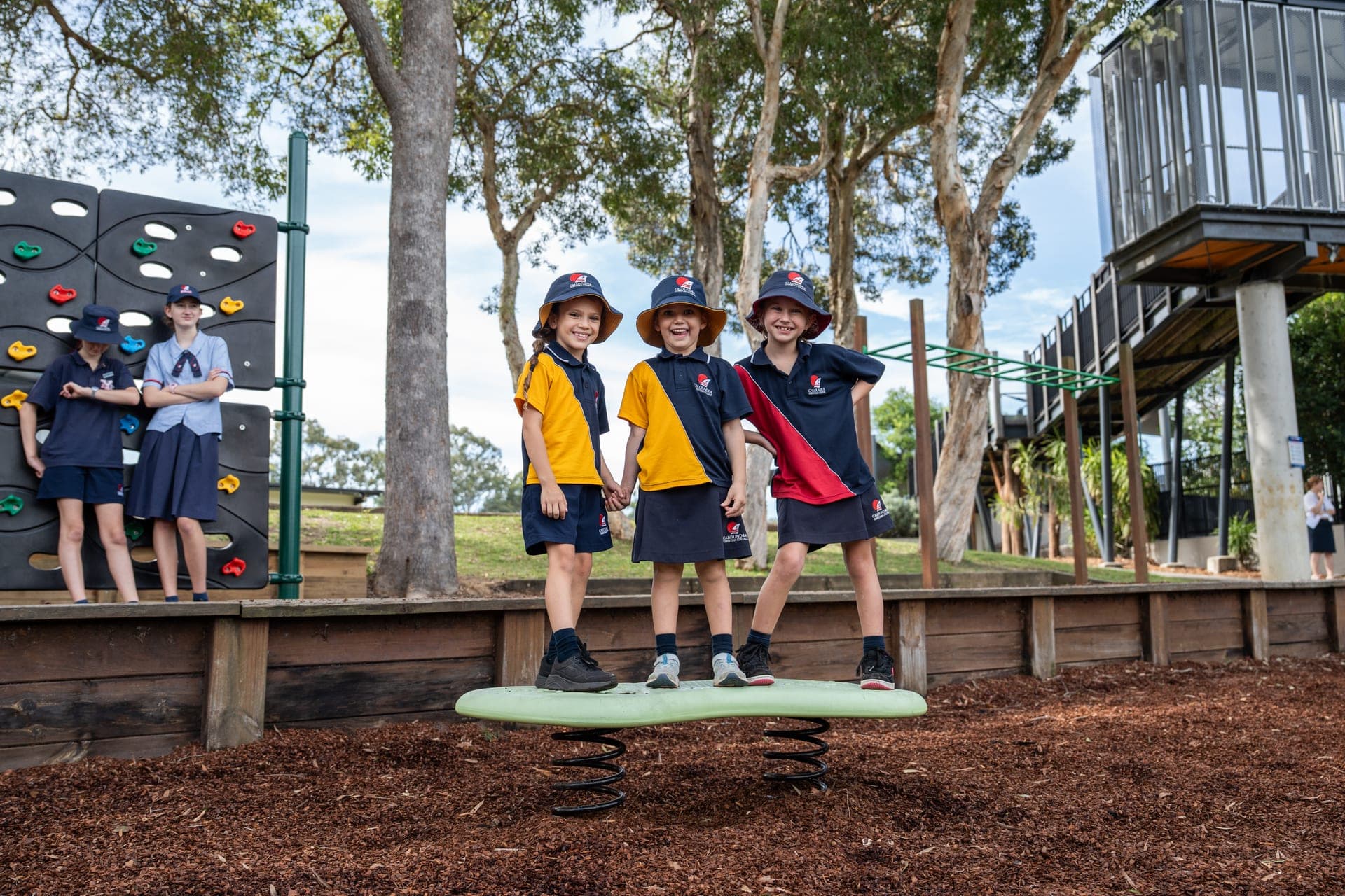 Children playing on a Kidzspace playground at Caloundra Christian College